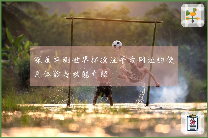 深度评测世界杯投注平台网址的使用体验与功能介绍